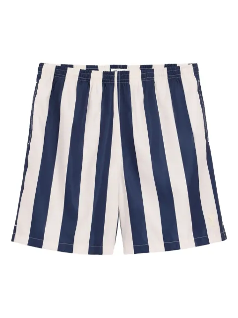 AMI Paris and navy long stripes swimsuit Blue E26HBW316AW0027