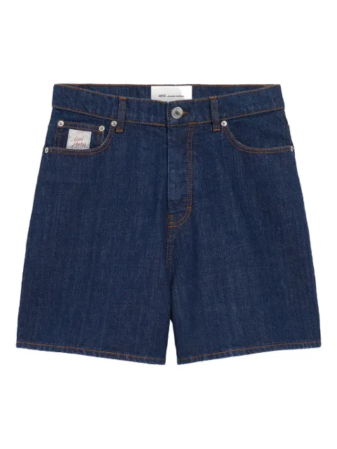 AMI Paris cotton shorts with Ami Paris Heritage label Blue E26HSO836DE0122