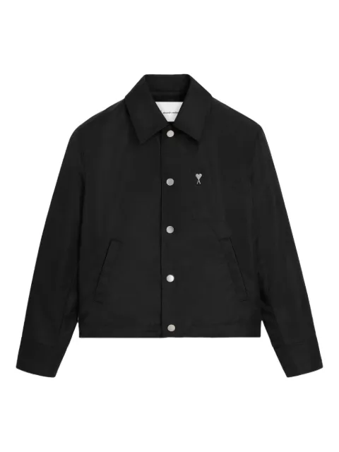AMI Paris Ami De Coeur button-fastening jacket Black E26UJK872PA0037
