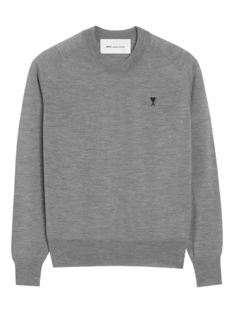 AMI Paris wool crewneck Ami de Coeur sweater Grey H26HKS866KN0039