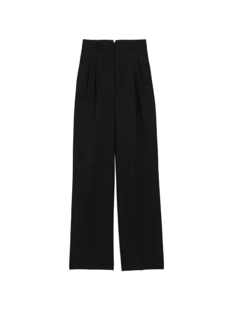 AMI Paris new wool high waist wide trousers Black E26FTR858WV0194