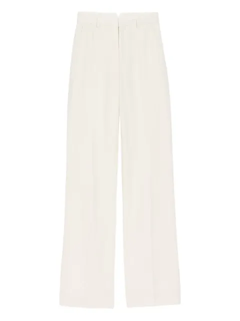 AMI Paris blended linen low waist straight pant Neutrals E26FTR811VI0052