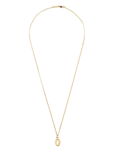 AMI Paris hammered-pendant necklace Gold H26UJW446361