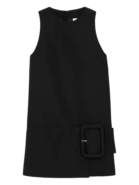 AMI Paris new wool belted mini dress Black E26FDR641WV0195