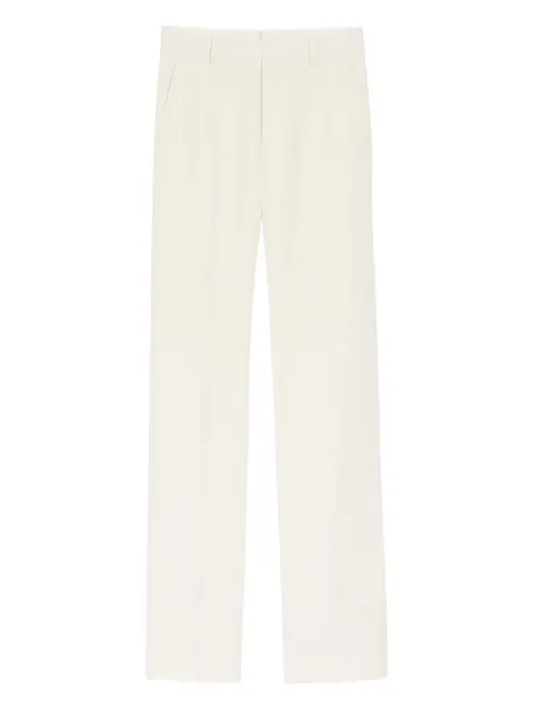 AMI Paris blended linen straight trousers Neutrals E26HTR506VI0052