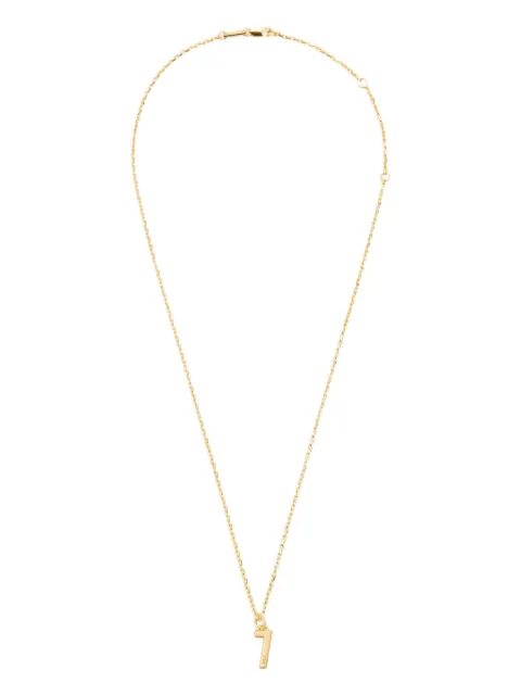 AMI Paris hammered number-pendant necklace Gold H26UJW453361