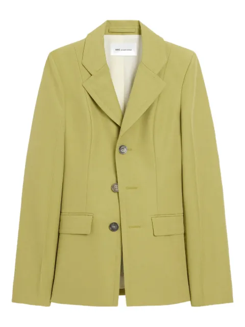 AMI Paris new wool single breasted fitted jacket Green E26FBV762WV0195
