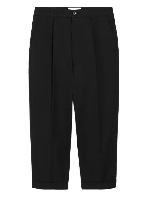 AMI Paris carrot oversized cotton trousers Black H26HTR121CO0132