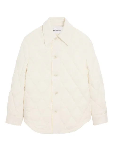 AMI Paris padded buttoned jacket Neutrals E26UJK885PA0117