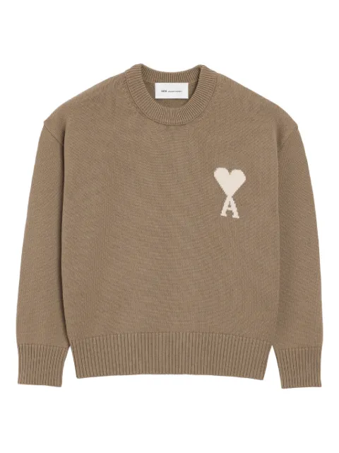 AMI Paris Ami de Coeur long-sleeve sweater Neutrals E26UKS859KN0156