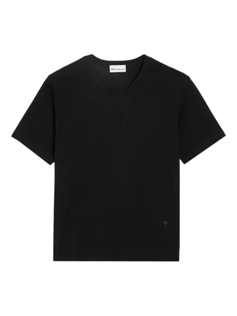 AMI Paris cotton Ami De Coeur T-shirt Black E26HTS367JE0211