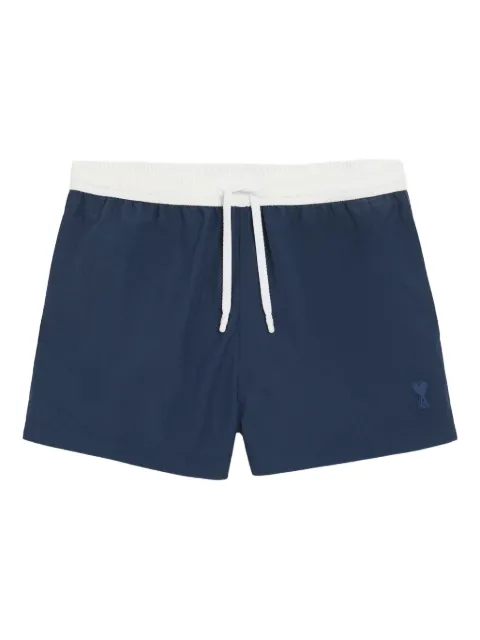 AMI Paris nylon short swimsuit Blue E26HBW317PA0027