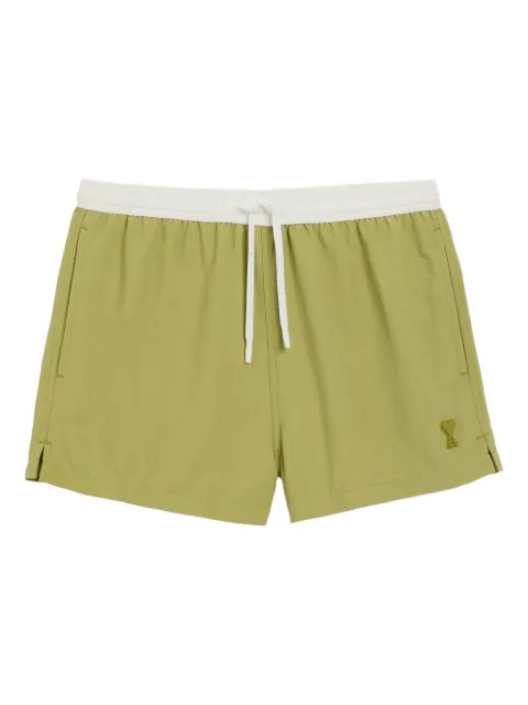 AMI Paris nylon short swimsuit Green E26HBW317PA0027