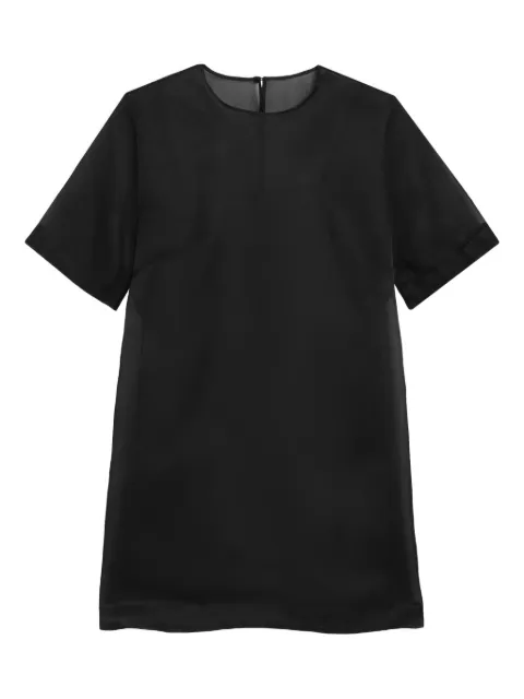 AMI Paris silk mini trapeze dress Black E26FDR646SE0039