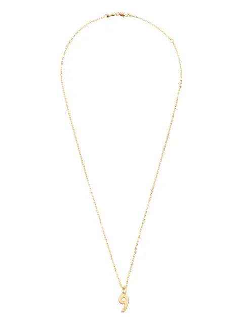 AMI Paris hammered number pendant necklace Gold H26UJW455361
