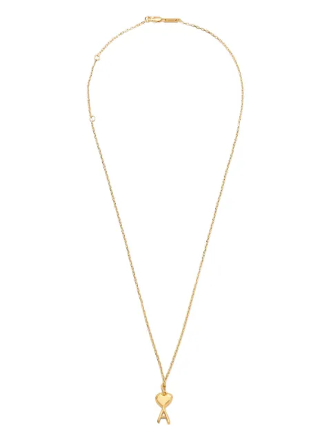 AMI Paris Ami De Coeur hammered necklace Gold H26UJW444361