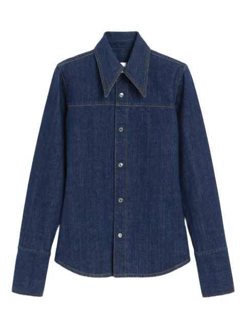 AMI Paris sharp collar shirt Blue E26FSH832DE0122