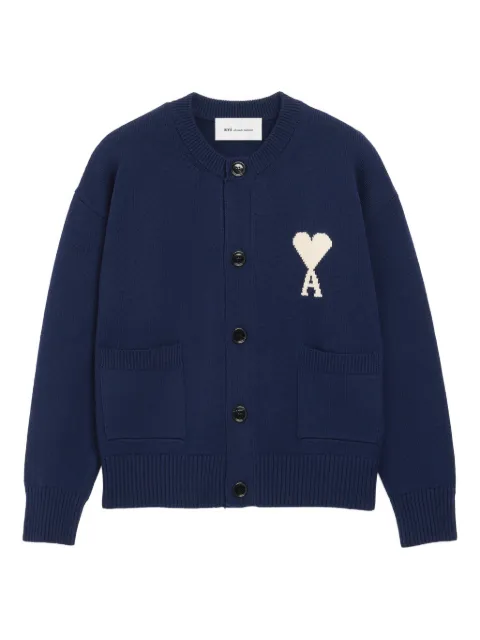 AMI Paris Ami de Coeur cardigan Blue E26UKC381KN0156