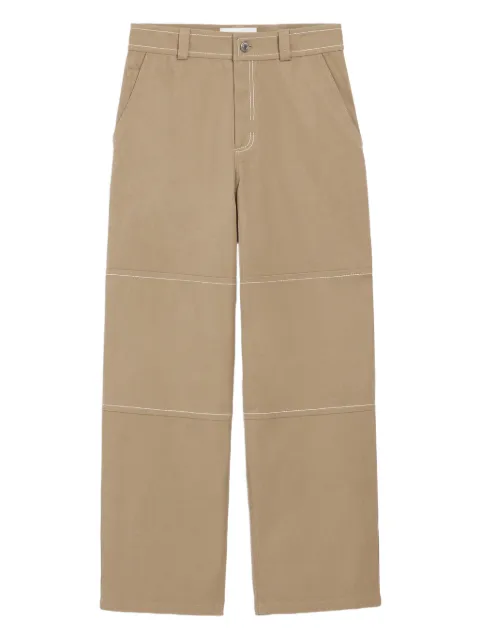 AMI Paris cotton worker trousers Neutrals E26HTR864CO0211