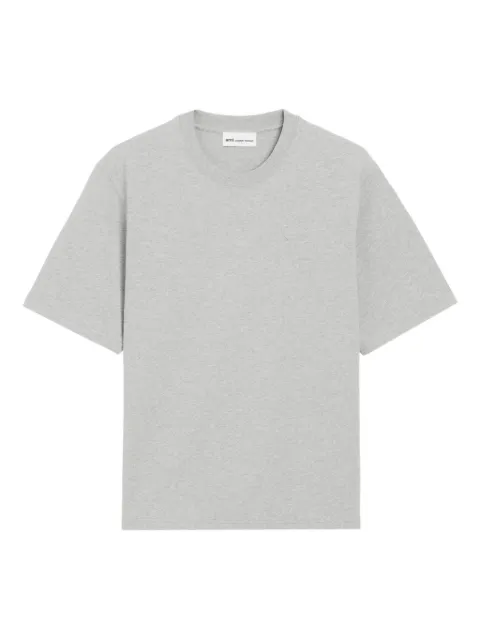 AMI Paris cotton Ami De Coeur embossed T-shirt Grey E26UTS357726