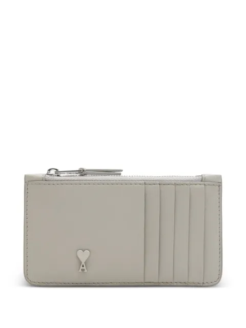 AMI Paris Ami De Coeur leather cardholder Grey E26USL703AL0138