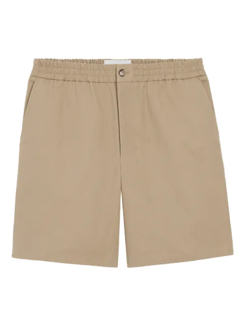 AMI Paris Ami de Coeur embossed-logo shorts Brown E26HSO835CO0132