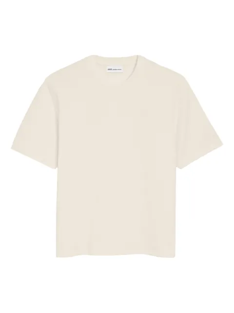AMI Paris Cotton Ami De Coeur embossed T-shirt Neutrals E26UTS357726