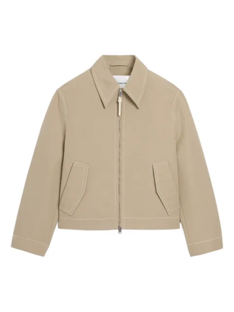AMI Paris cotton zipped jacket Neutrals E26HJK875CO0212