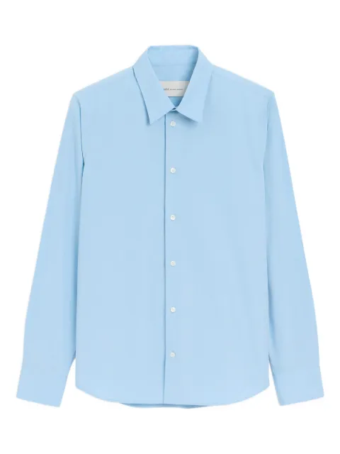 AMI Paris Ami De Coeur logo-embroidered shirt Blue H26HSH764CO0063