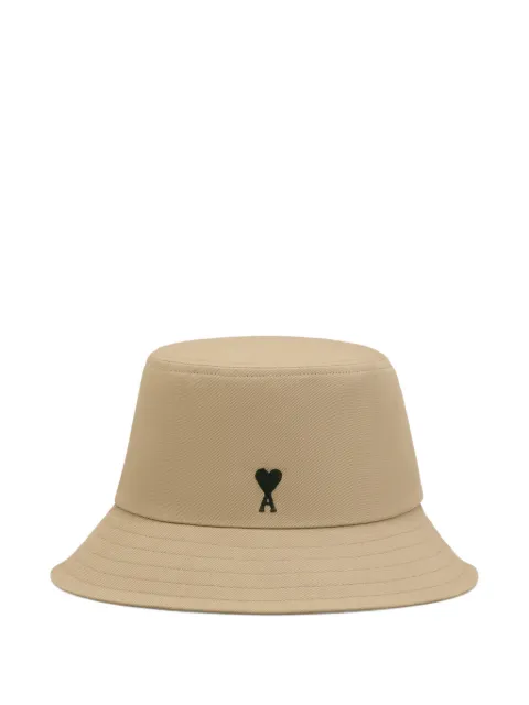 AMI Paris cotton Ami De Coeur bucket hat Neutrals E26UHA666AW0041