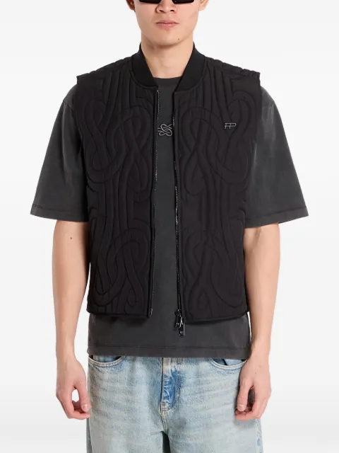 Filling Pieces quilted zip-up gilet Black 422535500199BLACK