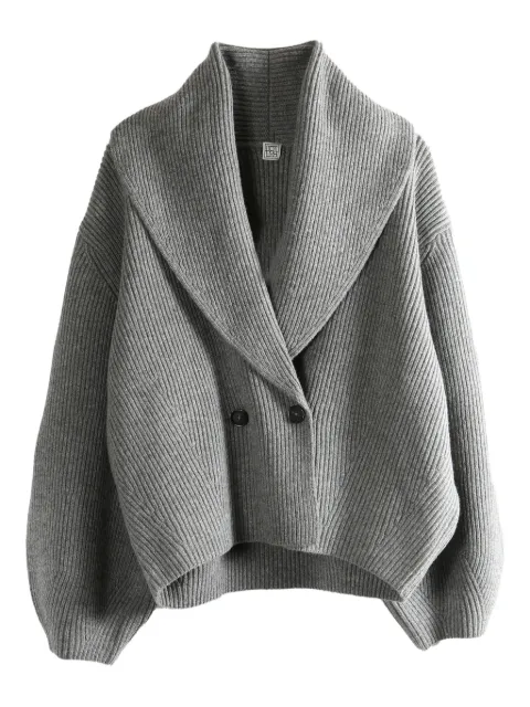 TOTEME shawl-lapel cardigan Grey 251WRT4354YA0239020