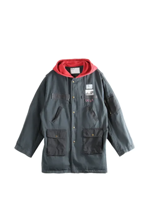 Paly hooded patch-detail jacket Grey 7U003Q3009
