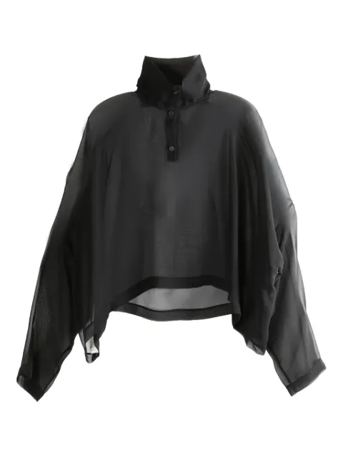 Rick Owens Jumbo Tabard sheer blouse Black RP01F6216S