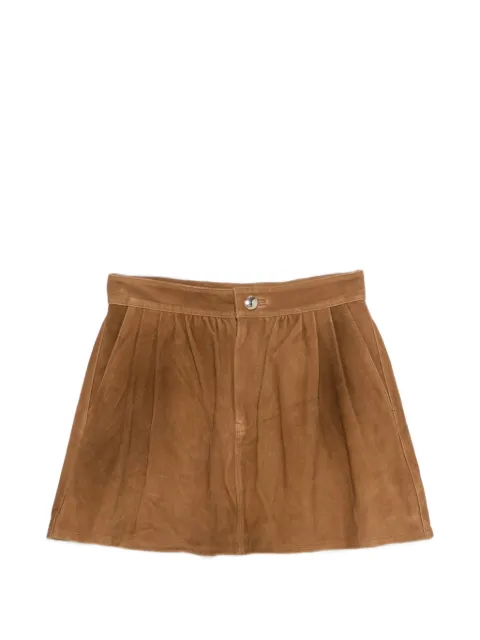 Maje short suede skirt Brown MFPJU01630