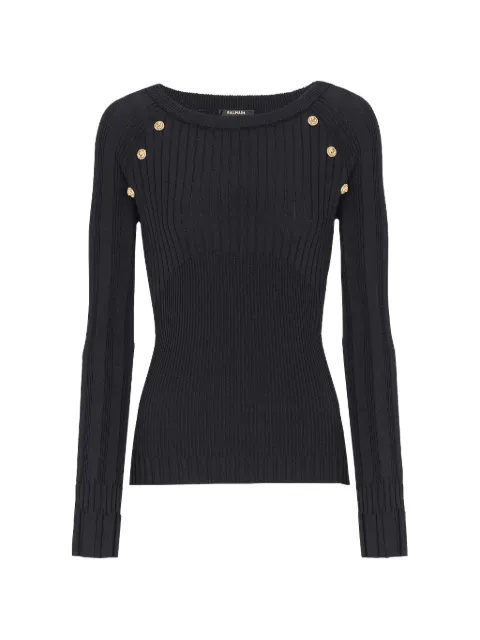 Balmain three-buttons sweater Black GF1ARA60KJ45