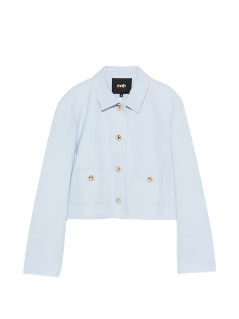 Maje short single-breasted jacket Blue MFPVE00810