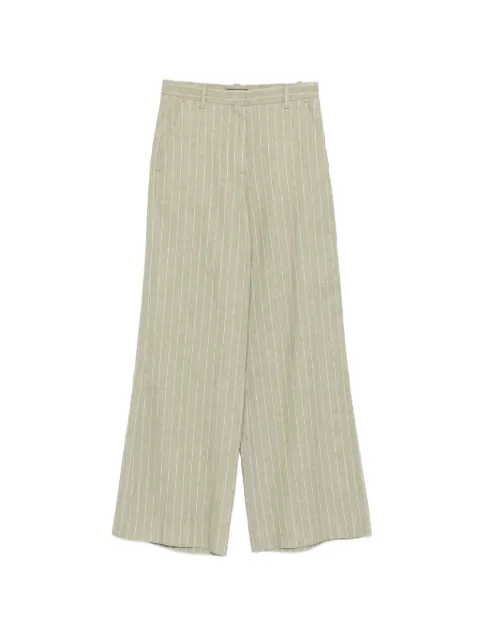 Maje linen-blend suit trousers Green MFPPA00829
