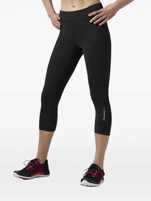 Reebok logo-detail cropped leggings Black B85656
