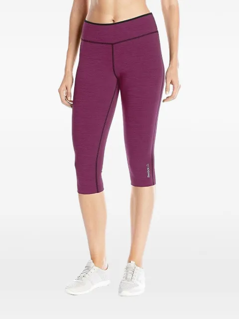 Reebok logo cropped leggings Purple AY2131