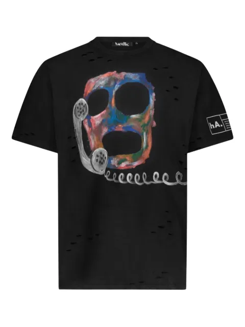 Haculla distressed graphic T-shirt Black HA02BFT07