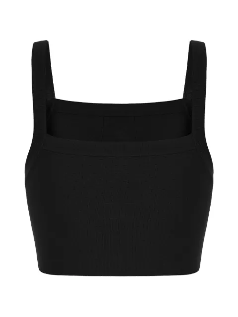 Balmain knit bralette top with buttons Black GF1AA415KJ43