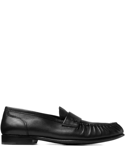 Jimmy Choo Ellis logo-plaque loafers Black ELLISLOAFERFSLY