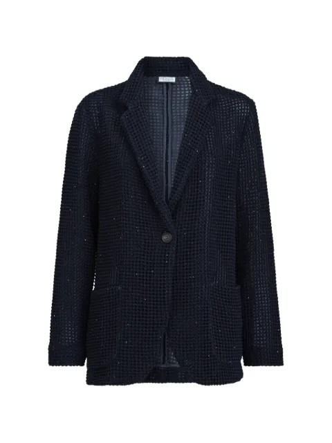 Brunello Cucinelli long-sleeves blazer Blue MDV762116C4224