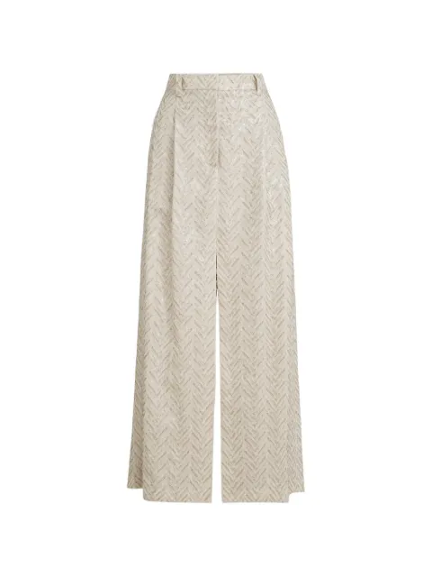 Brunello Cucinelli maxi chevron high-waisted skirt Neutrals MM633G4033C200