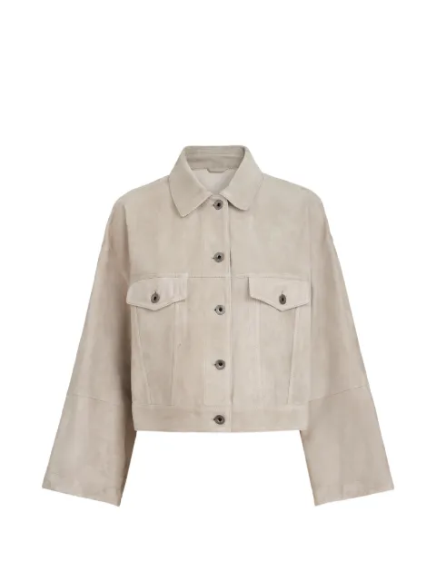 Brunello Cucinelli suede jacket Neutrals MPCAI7675C8823