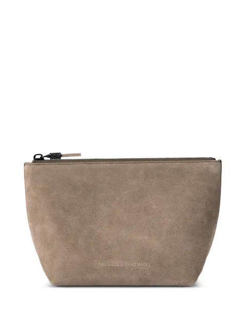 Brunello Cucinelli suede clutch bag Grey MWDLM2716C5859