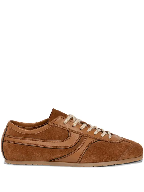 DRIES VAN NOTEN suede panelled sneakers Brown 2610117220126