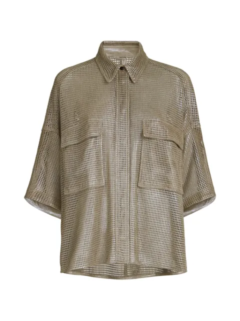 Brunello Cucinelli short-sleeves shirt Green MPSHY7956C8850