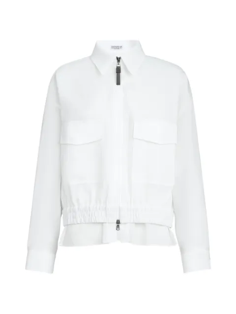 Brunello Cucinelli zip jacket White MQ986EJ706C001